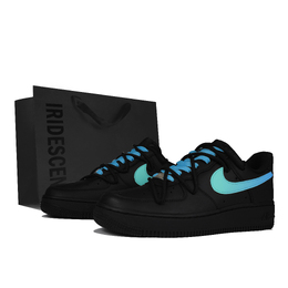 Nike Кроссовки Air Force 1 Low для скейтбординга, унисекс, черно-синие cw2288-001(team陆-永夜极光x-box) | black