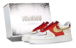 Nike Кроссовки для скейтбординга Air Force 1 с противоскользящим износостойким верхом, унисекс, красные cw2288-111（team144-金蛇纳祥） | red