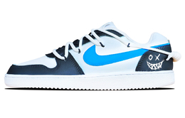 Nike Кроссовки для скейтбординга EBERNON унисекс, белые, черные, синие aq1779-100（team1363-极夜魅影） | white black blue