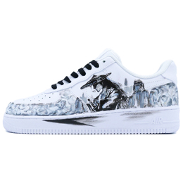 Nike Кроссовки для скейтбординга Air Force 1 с противоскользящим износостойким верхом, унисекс, черно-белые cw2288-111(team779-男女国风 水墨侠客) | black white