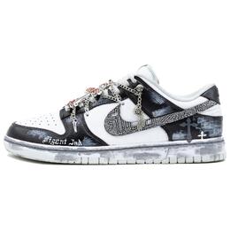 Nike Износостойкие и легкие низкие кроссовки для скейтбординга Dunk унисекс черно-серого цвета hf0730-160(team335-最后的艺术) | black gray