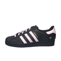 Adidas Кроссовки для скейтбординга SUPERSTAR с противоскользящим и износостойким балансом, низкие, унисекс, цвет черный, розовый eg4959（team924-酷粉甜心） | black pink