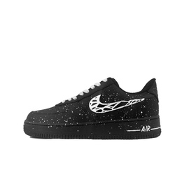 Nike Кроссовки для скейтбординга Air Force 1 с противоскользящим износостойким верхом, унисекс, черные cw2288-001(team619-金属星空) | black