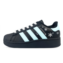 Adidas Низкие амортизирующие кроссовки для скейтбординга SUPERSTAR XLG, унисекс, черно-синие ig9777(team373-圣诞限定) | black blue