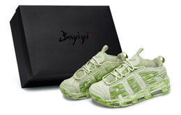 Баскетбольные кроссовки Air More Uptempo Vintage, унисекс, низкие, желто-зеленые Nike, Yellow Green fz3055-100(team80-云逸南山黄绿s-box) | yellow green