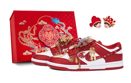 Nike Кроссовки для скейтбординга Dunk Low Top унисекс, красные dd1873-116(team943-凤祥婚禧) | red