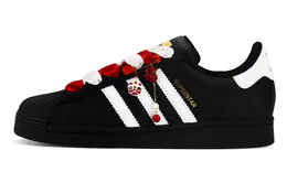 Adidas Низкие, износостойкие, противоскользящие кроссовки для скейтбординга SUPERSTAR, унисекс, черные, белые, красные eg4959(team119-福运连连) | black white red
