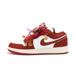 Jordan Кроссовки Air 1 Low Top для скейтбординга, женские, красные fj3465-160(team354-珠履良缘) | red