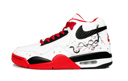 Nike Баскетбольные кроссовки Flight Legacy Enchanting Plum Snake с противоскользящим покрытием, износостойкие, винтажные, среднего размера, унисекс, черно-красные bq4212-100（team146-妙梅墨蛇） | black red