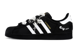 Adidas SUPERSTAR Противоскользящие и износостойкие легкие низкие кроссовки для скейтбординга унисекс черные eg4959(team119-心动主义) | black