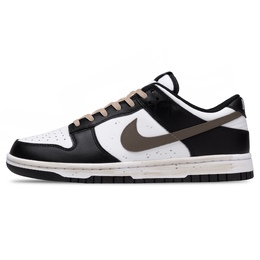 Nike Кроссовки для скейтбординга Dunk Black Rock Panda с амортизацией, износостойкие, низкие, унисекс, черные, белые, коричневые dd1503-101（team1091 黑岩） | black brown