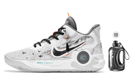 Nike Баскетбольные кроссовки KD Trey 5 IX с мягкой подошвой и противоскользящей подошвой, унисекс, черные, серые, белые cw3402-011(team177- 落日余晖) | black gray white