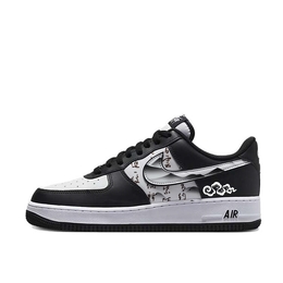 Nike Кроссовки Air Force 1 с низким верхом, противоскользящие и износостойкие, унисекс, черно-белые dv0788-001(team-闲云雅致) | black white