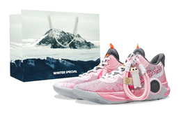 Nike Баскетбольные кроссовки KD Trey 5 IX износостойкие, среднего размера, унисекс, розово-серые cw3402-011（team543-心跳出击abox） | pink gray