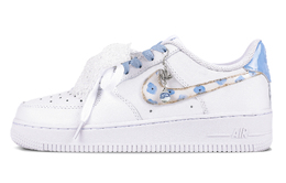 Nike Кроссовки Air Force 1 с низким верхом, устойчивые к истиранию, унисекс, сине-белые 315122-111(team943-青花絮语) | white