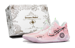 Nike Баскетбольные кроссовки KD Trey 5 IX Vintage, унисекс, средний верх, розовые/черные/белые dj6922-100(team201-男女款粉梦轻舞) | dream pink dance