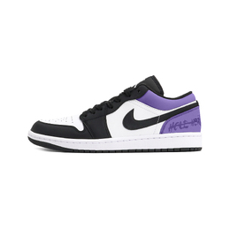 Jordan Баскетбольные кроссовки Air 1 Anti Slip с низким верхом, износостойкие, унисекс, черные 553558-043(team578-梵弥之音) | black