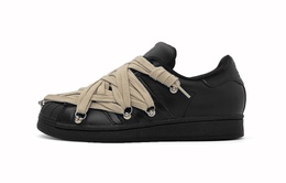 Adidas Низкие кроссовки для скейтбординга SUPERSTAR, унисекс, черные eg4959(team87-缠带贝壳男女同款黑色) | black