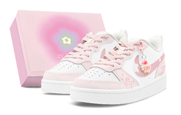 Nike Кроссовки для скейтбординга Court Borough, унисекс, низкие, розовые bq5448-100（team88-星星日记s-box) | white pink