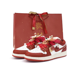 Jordan Баскетбольные кроссовки Air 1 Low Top Vintage, женские, красные fj3465-160(team354-岁华长伴sbox) | red