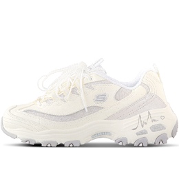 Skechers Женские низкие кроссовки D'Lites 1.0 Chunky, бежево-желтый/серебристый 11959-wht（team375-女款奶油泡芙） | ecru silver
