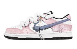Nike Кроссовки для скейтбординга Dunk Emerald And Flying Flower, устойчивые к истиранию, розовые, белые, унисекс dd1391-100(team773-缨珞飞花) | pink white
