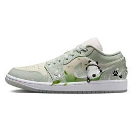Jordan Баскетбольные кроссовки Air 1 Vintage, женские, низкие, белые/зеленые hf4078-100(team56-飘叶熊猫) | green