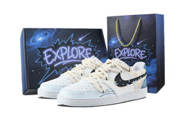 Nike Кроссовки для скейтборда Court Vision 1 Visfe, износостойкие, низкие, унисекс, серо-синие dh2987-101(team1171-visfe-礼盒） | light blue