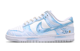 Nike Кроссовки для скейтбординга Dunk Quantum Space Cat, в китайском стиле с медузами, износостойкие, унисекс, белые, синие hf0730-160（team727-中式水母） | white blue
