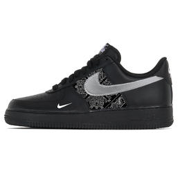 Nike Кроссовки для скейтбординга Air Force 1 с противоскользящим износостойким верхом, унисекс, черно-белые fz0627-010(team210-黑曜腰果花) | black