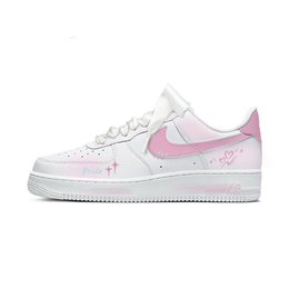 Nike Кроссовки Air Force 1 Sweet Sugar Heart Charm, износостойкие, низкие, для скейтбординга, женские, розовые, белые dd8959-100（team598-糖心甜咒） | pink white