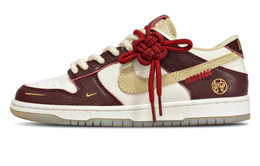 Nike Кроссовки для скейтбординга Dunk Anti Slip, износостойкие, унисекс, белые, красные hv5991-171（team845-蛇年金色） | white red
