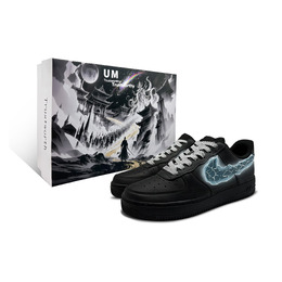 Nike Кроссовки Air Force 1 Polar Frost Box в комплекте. Износостойкие низкие кроссовки для скейтбординга унисекс, черно-синие cw2288-001（team332-极地冰封-礼盒版) | black blue