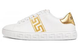 Versace Кроссовки с вышитым узором Greca «Белое золото» 1013568-1a10078_2w110 | white
