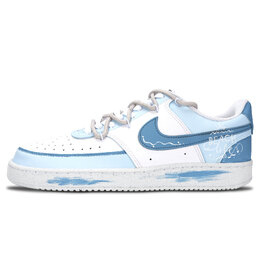 Nike Кроссовки для скейтбординга Court Vision 1 Ocean Beach, износостойкие, синие, унисекс dh2987-101（team883-海洋沙滩） | blue