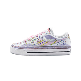 Nike Кроссовки Court Legacy Rainbow Pink Heart Coverage с низким верхом, устойчивые к истиранию, для скейтбординга, унисекс, розовые, фиолетовые dh3161-100(team912-彩虹粉心) | pink purple