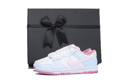 Nike Кроссовки для скейтбординга Dunk Low Top женские, синие, белые dd1873-112(team拾伍-女款粉白五sbox) | blue white