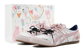 Onitsuka Tiger Кроссовки Track Trainer Pink Kiss Gift, износостойкие, низкие, повседневные, унисекс, бежево-розовые 1183c287-100(team292-粉黛吻礼s-box | beige pink (shopping bag)