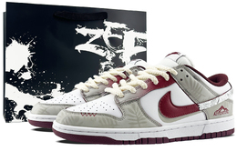 Nike Кроссовки для скейтбординга Dunk с противоскользящим износостойким верхом, унисекс, серо-красные dd1391-601(team349-探索山野s-box） | exploring wilderness