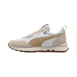 Puma Низкие повседневные кроссовки Rider FV унисекс, белые, коричневые 391925-06 | white brown