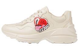 Кроссовки Hattie Stewart X Women's Rhyton 'Serigraphy Heart' Women's Gucci, White 784662 drw00 9522 | white