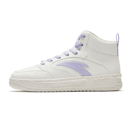 Легкие и износостойкие высокие женские кроссовки Anta, Ivory White/Cool Purple-1 922548005q-1 | ivory white/cool purple-1
