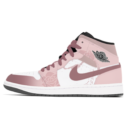 Jordan Баскетбольные кроссовки Air 1 Joy Lemon, износостойкие, среднего размера, винтажные, розовые, унисекс dq8426-001(team399-玫澜瑰浪) | pink