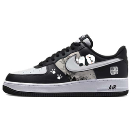 Nike Кроссовки для скейтбординга Air Force 1 с противоскользящим износостойким верхом, унисекс, белые, черные dv0788-001(team181-可爱熊猫) | white black