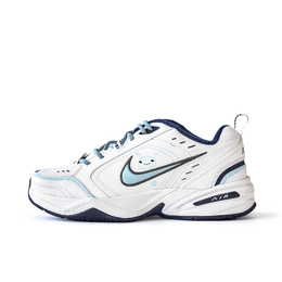 Nike Кроссовки Air Monarch 4 Evening Yao с противоскользящим покрытием, износостойкие, низкие, массивные, унисекс, белые, синие 415445-102(team354-夕瑶) | white blue