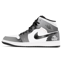 Jordan 1. Износостойкие винтажные баскетбольные кроссовки среднего размера унисекс, серо-белые dq8426-001(team778-寒冬傲蛇) | gray white