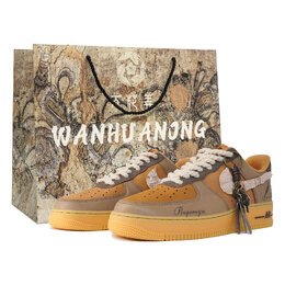 Кроссовки Air Force 1 Slip Low Top для скейтбординга унисекс пшеничного цвета Nike, Wheat cj9179-200(team113-羊皮纸s-box) | wheat