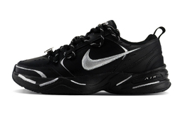 Air Monarch 4. Нескользящие и износостойкие низкие кроссовки, увеличивающие рост, унисекс, черно-серебристые Nike, Black Silver 415445-001(team119-黑面骑士) | black silver