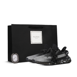 Низкие повседневные кроссовки Yeezy Boost 350 V2, цвет унисекс, черный, серебристый Adidas, Black Silver hq4540(team368-男女款银河来信) | black silver