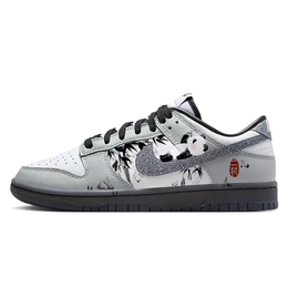Nike Кроссовки для скейтбординга Dunk, легкие, противоскользящие и износостойкие, женские, серо-белые hq3462-191(team56-趴趴熊猫) | gray white